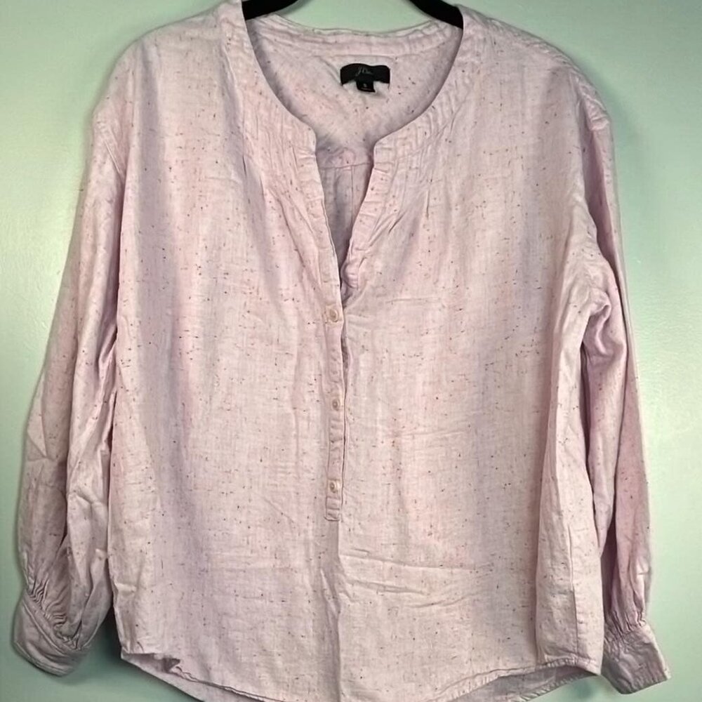 J Crew Donegal Pink Flannel Women's SZ Small Button Up Shirt‎ Soft Cottage Rodeo